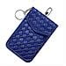Custodia Schermante In Pelle Pu Intrecciata Per Chiavi Auto - Borsa Di Faraday Rfid Per Protezione Keyless Entry Blue - Foto miniatura 2