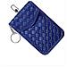 Custodia Schermante In Pelle Pu Intrecciata Per Chiavi Auto - Borsa Di Faraday Rfid Per Protezione Keyless Entry Blue - Foto miniatura 3