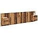 Testata con Comodino 3 pcs Legno vecchio Legno multistrato - Foto miniatura 3