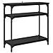 Tavolo consolle Rovere Nero 75 x 29 x 75 cm Legno multistrato - Foto miniatura 1