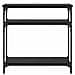 Tavolo consolle Rovere Nero 75 x 29 x 75 cm Legno multistrato - Foto miniatura 5