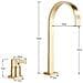 Rubinetto per lavabo da bagno, Blackswan, tipo M51, modello oro, misura 35 cm - Foto miniatura 4
