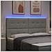Testiera LED con testiera Grigio chiaro 180 cm Poliestere - Foto miniatura 4