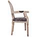 Poltrona In Legno Imbottita Grigia 55x46x48/96h - Foto miniatura 3