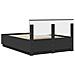 Struttura del letto Nero 150 x 200 cm Legno multistrato - Foto miniatura 9