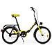 Bici Stile Graziella Linea Aurelia Pieghevole Misura 20 Bicicletta Richiudibile Unisex Art. 321 Senza Cambio Luci Led - Nero Giallo - Foto miniatura 1