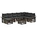 Set Divano da Giardino 9 pcs Grigio polyrattan - Foto miniatura 1