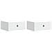 Mobiletto da notte a muro 2 pcs Bianco 49 x 34,5 x 20 cm - Foto miniatura 1