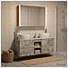 Set di mobili per il bagno 4 pcs Grigio Cemento - Foto miniatura 2