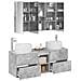 Set di mobili per il bagno 4 pcs Grigio Cemento - Foto miniatura 3