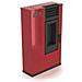Stufa a Pellet Susy Rivestimento in Acciaio Potenza Termica Nominale 6 kW 150 m3 Riscaldabili Colore Rosso - Foto miniatura 2