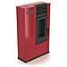 Stufa a Pellet Susy Rivestimento in Acciaio Potenza Termica Nominale 6 kW 150 m3 Riscaldabili Colore Rosso - Foto miniatura 3