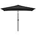 Ombrellone Da Giardino Con Palo In Metallo 300x200 Cm Nero - Foto miniatura 1