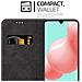 Custodia Compatibile Con Samsung Galaxy A41 In Oro Rosato Nero - Coperchio Protettiva Con Chiusura Magnetica, Funzione Stand E Tasca Per Le Carte - Foto miniatura 3