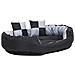 Cuscino Per Cani Reversibile Lavabile Grigio E Nero 110x80x23cm - Foto miniatura 2