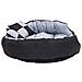 Cuscino Per Cani Reversibile Lavabile Grigio E Nero 110x80x23cm - Foto miniatura 4