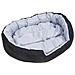 Cuscino Per Cani Reversibile Lavabile Grigio E Nero 110x80x23cm - Foto miniatura 7