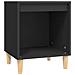 Comodino Nero 40x35x50 Cm In Legno Multistrato - Foto miniatura 2