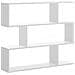 Libreria Misone, Scaffale Da Ufficio Multiuso, Mobile Biblioteca Portalibri A 3 Ripiani, 110x25h96 Cm, Bianco - Foto miniatura 2