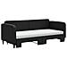 Divano Letto Estraibile Con Materassi Nero 80x200 Cm Tessuto - Foto miniatura 3