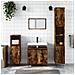 Armadietto Bagno Rovere Fumo 58x33x60 Cm In Legno Multistrato - Foto miniatura 3