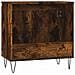 Armadietto Bagno Rovere Fumo 58x33x60 Cm In Legno Multistrato - Foto miniatura 6