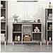 Mobile Lavabo Grigio Sonoma 80x33x60 Cm In Legno Multistrato - Foto miniatura 3