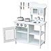 Cucina In Legno Giocattolo Bambini Con Pentole E Accessori Gioco Bianco 60x30x85 - Foto miniatura 3