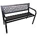 Panchina da Giardino KALIA con Gambe in Acciaio, Colore Nero - Foto miniatura 1