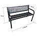 Panchina da Giardino KALIA con Gambe in Acciaio, Colore Nero - Foto miniatura 3