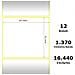 White 57x51mm, 1370 Et /rotolo Z-2000d, 2.2x2x1 Core, 12 Rolls - Foto miniatura 1
