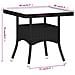Set Mobili Da Pranzo Per Giardino 5 Pz Polyrattan E Acacia Nero - Foto miniatura 7