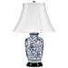 Lampada Da Scrivania Contemporanea Blue Ginger Jar Porcellana Blu 1 Luce E27 - Foto miniatura 3