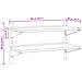 Mensola Muro 2 Ripiani 100x40x60cm Argento Acciaio Inossidabile - Foto miniatura 4