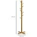 Appendi Abiti Da Terra In Legno Di Bambù Con 8 Ganci E Base A X, 49.5x 49.5x 178cm, Naturale - Foto miniatura 5