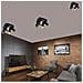 Plafoniera Da Soffitto Lampada Tonda 4 Porta Faretto Orientabile Gu10 Nero - Foto miniatura 5