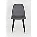 Set 4 Sedie Sala Da Pranzo Nuvola Gambe In Acciaio Nero Opaco, Finta Pelle Grigio Scuro - Foto miniatura 4