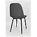 Set 4 Sedie Sala Da Pranzo Nuvola Gambe In Acciaio Nero Opaco, Finta Pelle Grigio Scuro - Foto miniatura 6