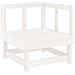 Set Salotto Da Giardino 5 Pz In Legno Massello Di Pino Bianco - Foto miniatura 3