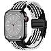 Cinturino Starlight In Nylon Intrecciato Per Apple Watch Black&white L - Foto miniatura 1