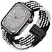 Cinturino Starlight In Nylon Intrecciato Per Apple Watch Black&white L - Foto miniatura 2