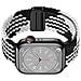 Cinturino Starlight In Nylon Intrecciato Per Apple Watch Black&white L - Foto miniatura 3
