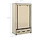 Lusso Casadino -  Armadio Crema 87x49x159 Cm In Tessuto - Foto miniatura 8