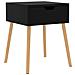 Lusso Casadino -  Comodino Nero Lucido 40x40x56 Cm In Legno Multistrato - Foto miniatura 1