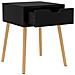 Lusso Casadino -  Comodino Nero Lucido 40x40x56 Cm In Legno Multistrato - Foto miniatura 5