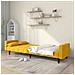 Divano Letto a 2 Posti con 2 Cuscini Giallo in Velluto - Foto miniatura 3