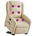 Poltrona Alzapersona Massaggiante Elettrica Crema in Tessuto - Foto miniatura 3