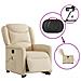 Poltrona Alzapersona Massaggiante Elettrica Crema in Tessuto - Foto miniatura 9