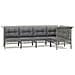 Set Divani da Giardino 5 pz con Cuscini in Polyrattan Grigio - Foto miniatura 1