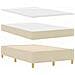 Letto a molle con materasso Crema 120 x 200 cm Tessuto - Foto miniatura 7